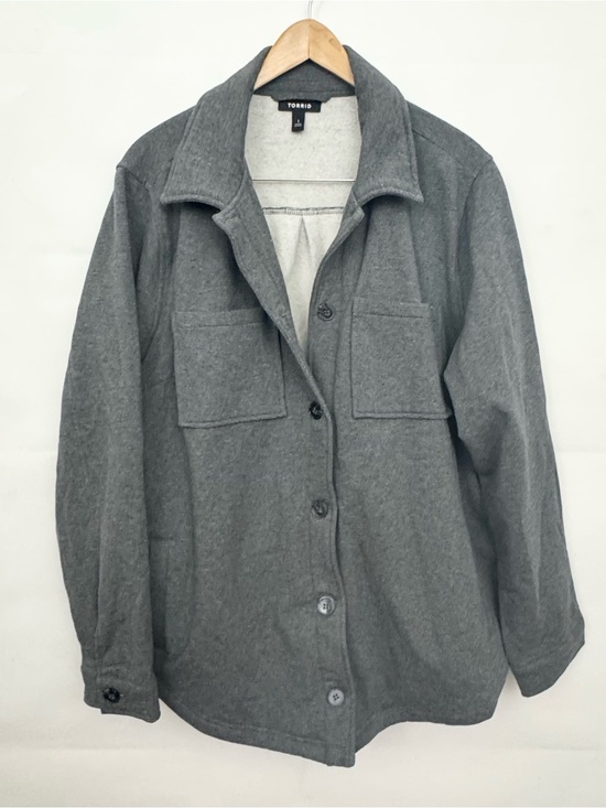 torrid Jackets & Blazers - Torrid fleece button up jacket sweatshirt size 1X gray